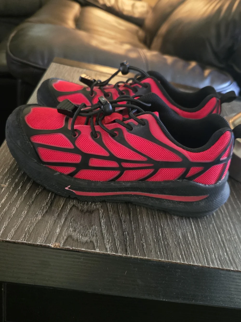 Kids Athletic Sneakers - Red and Black